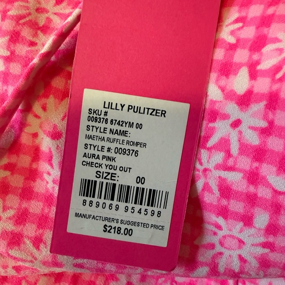 NWT Lilly Pulitzer Pink Ruffle Romper - Picture 4 of 5
